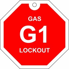 Gas lockout tag.
