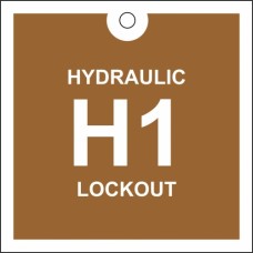 Hydraulic lockout tag.