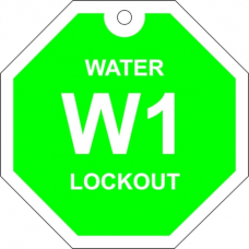 Water lockout tag.